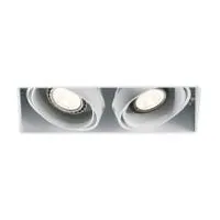 modular lighting -   spot encastrable mini multiple trimless blanc structuré  métal